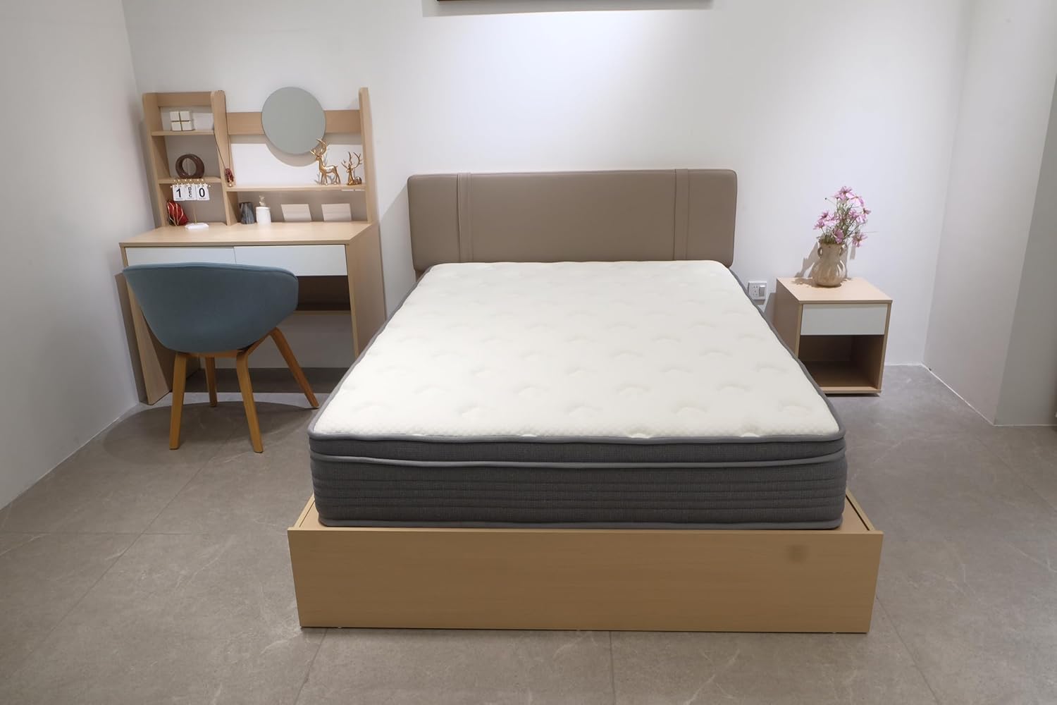 VOZZTTI Single Mattress Maahshmallow Mattress Hybrid Spring Mattress with Memory Foam – Single Mattress| Individually Pocketed Springs, Cooling Knitted Fabric & High-Resilience Support Foam