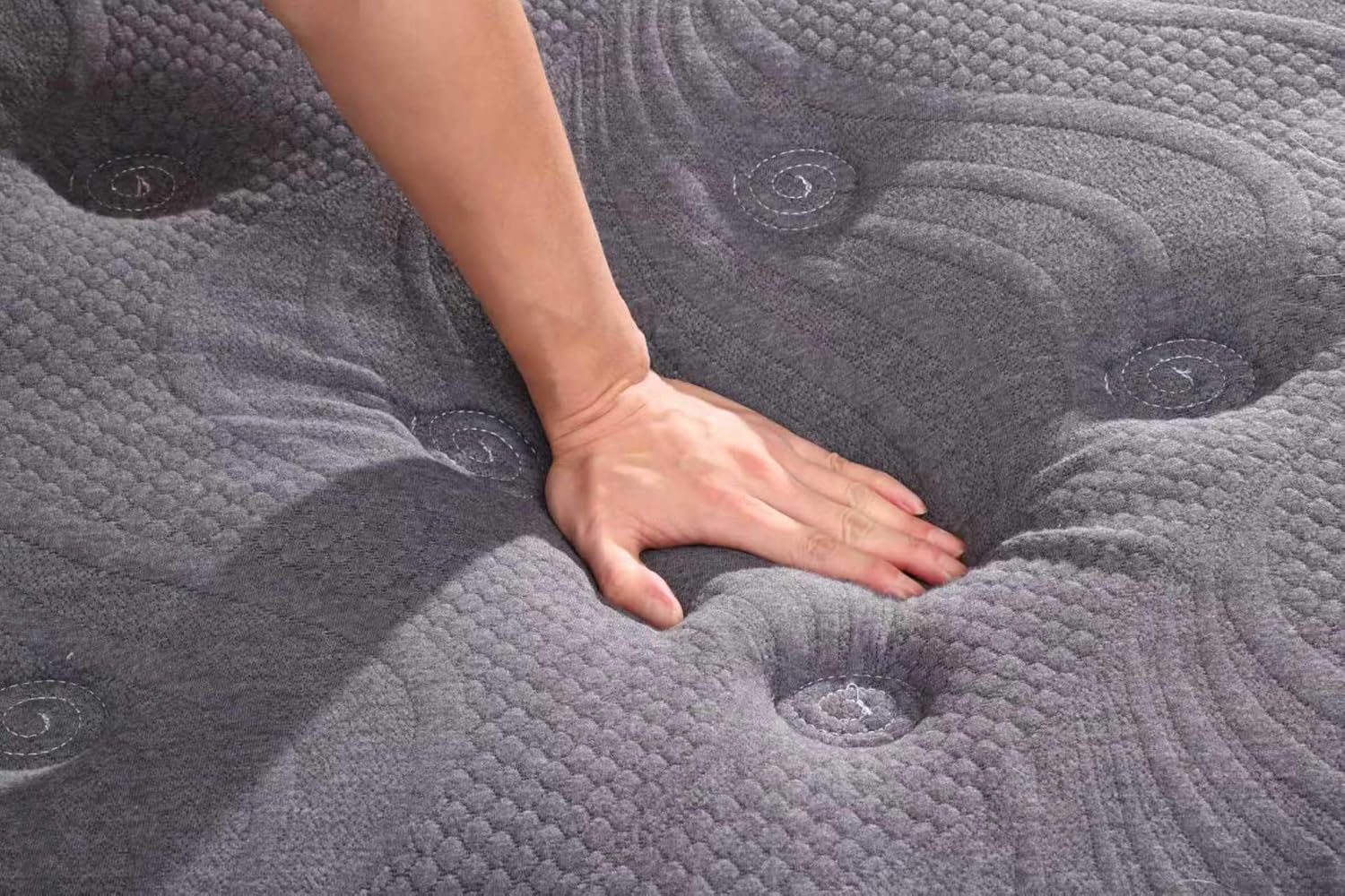 VOZZTTI Double size Maahshmallow Mattress Hybrid Spring Mattress with Memory Foam Double Size mattress | Individually Pocketed Springs, Cooling Knitted Fabric & High-Resilience Support Foam - Image 3